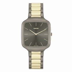 Rado True Square Thinline X Les Couleurs Le Corbusier 37mm Limited Edition Unisex details Grey And Cream R27046172