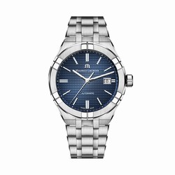 Maurice Lacroix Aikon Automatic Date 42mm Mens details Navy AI6008-SS002-430-1