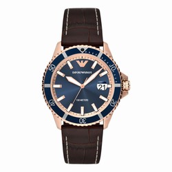 Emporio Armani Diver Mens details 42mm Blue AR11556