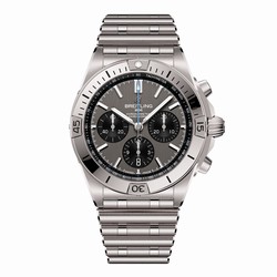 Breitling Chronomat B01 42mm Mens details Grey Stainless Steel EB0134101M1E1