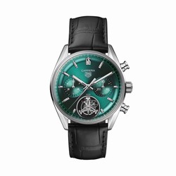 TAG Heuer Carrera Chronograph Tourbillon 42mm Mens details Green CBS5011.FC6566