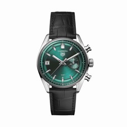 TAG Heuer Carrera Chronograph 39mm Mens details Green CBS2211.FC6545