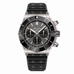Breitling Super Chronomat B01 44mm Mens details Grey Rubber EB0136251M1S1