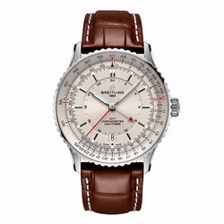 Breitling Navitimer Automatic GMT 41mm Mens details Silver A32310211G1P1