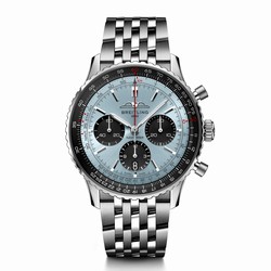 Breitling Navitimer B01 Chronograph 43 Stainless Steel Ice Blue details AB0138241C1A1