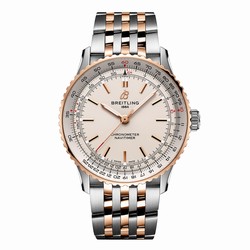 Breitling Navitimer Automatic 41mm Mens details Silver Stainless Steel And 18k Rose Gold U17329F41G1U1