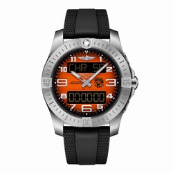 Breitling Aerospace B70 Orbiter 25th Anniversary 43mm Mens details Orange Rubber EB70101A1O1S1