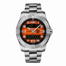Breitling Aerospace B70 Orbiter 25th Anniversary 43mm Mens details Orange Titanium EB70101A1O1E1