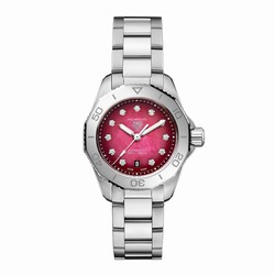 TAG Heuer Aquaracer Professional 200 Date 30mm Ladies details Red WBP2414.BA0622