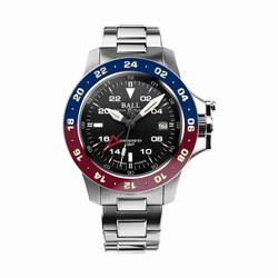 BALL Engineer Hydrocarbon AeroGMT II 40mm Mens details Black And Red Blue Dial DG2118C-S9C-BK