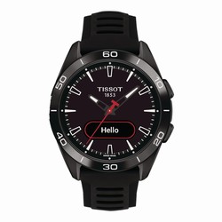 Tissot T-Touch Connect Sport 44mm Unisex details Black With Black Silicone Strap T1534204705104