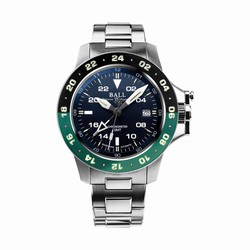 BALL Engineer Hydrocarbon AeroGMT II 40mm Mens details Black And Green Blue Dial DG2118C-S11C-BE