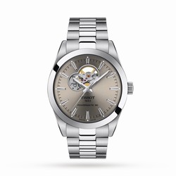 Tissot Gentleman Powermatic 80 Open Heart 40mm Mens details Grey T1274071108100