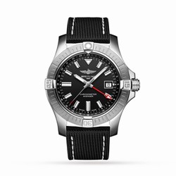 Breitling Avenger Automatic GMT 43 Stainless Steel Leather Strap details A32397101B1X1