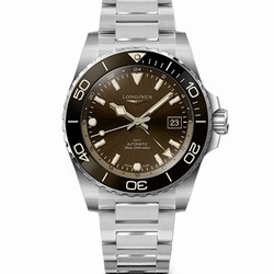 Longines Hydroconquest 41mm Mens details Brown Stainless Steel L37904666