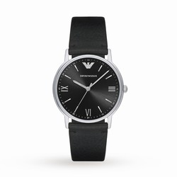 Emporio Armani Black Leather Gents details AR11013