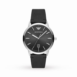Emporio Armani Black Leather Gents details AR11193