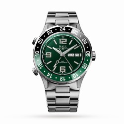 BALL Roadmaster Marine GMT Ceramic Limited Edition 40mm Mens details Green DG3030B-S2C-GR