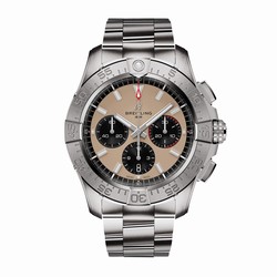 Breitling Avenger Chronograph B01 44mm Mens details Beige Stainless Steel AB0147101A1A1