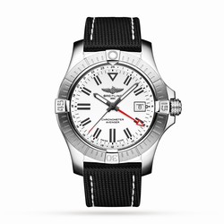 Breitling Avenger Automatic GMT 43 Stainless Steel Leather Strap details A32397101A1X2