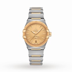 Omega Constellation Co-Axial 36mm Mens details Gold O13120362008001
