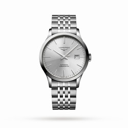 Longines Record 40mm Mens details Sunray Silver L28214726