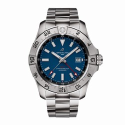 Breitling Avenger Automatic GMT 44mm Mens details Blue Stainless Steel A32320101C1A1