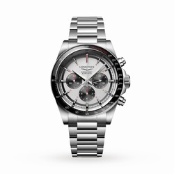 Longines Conquest Chronograph 42mm Mens details Silver L38354726