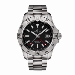 Breitling Avenger Automatic GMT 44mm Mens details Black Stainless Steel A32320101B1A1