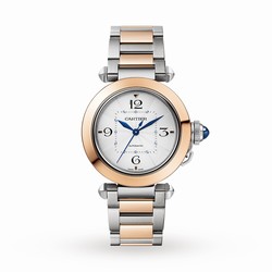 Cartier Pasha De Cartier 35mm Automatic Movement Rose Gold And Steel Interchangeable Metal And Leather Straps W2PA0008