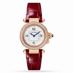 Cartier Pasha De Cartier details 30mm High Autonomy Quartz Movement Rose Gold Interchangeable Leather Straps WJPA0017
