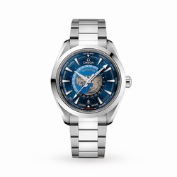 Omega Seamaster Aqua Terra 150m Co-Axial GMT Worldtimer 43mm Mens details O22010432203001