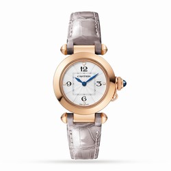 Cartier Pasha De Cartier details 30mm High Autonomy Quartz Movement Rose Gold Interchangeable Leather Straps WGPA0018