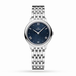 Omega De Ville Prestige Quartz 27.5mm Ladies details Blue O43410286003002