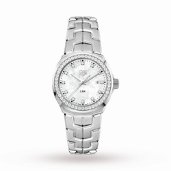TAG Heuer Link 32mm Diamond Bezel Ladies details WBC1316.BA0600
