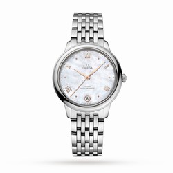 Omega De Ville Prestige Co-Axial Master Chronometer 34mm Ladies details Mother Of Pearl O43410342005001