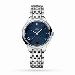 Omega De Ville Prestige Co-Axial Master Chronometer 34mm Ladies details Blue O43410342003002