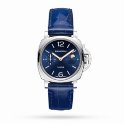 Panerai Luminor Due Luna Moonphase 38mm Ladies details - Blue PAM01179