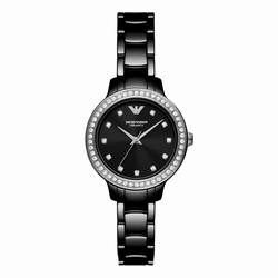 Emporio Armani Leo Ladies details 32mm Black AR70008
