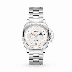 Panerai Luminor Due Luna 38mm Ladies details - Stainless Steel PAM01301