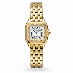 Cartier Panthere De Cartier details Medium Model Quartz Movement Yellow Gold Diamonds WJPN0016