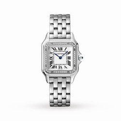 Cartier Panthere De Cartier details Medium Model Quartz Movement Steel Diamonds W4PN0008