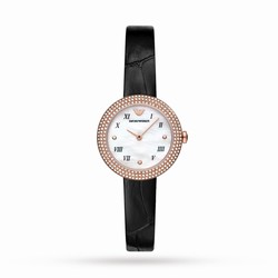 Emporio Armani Ladies Black Leather details AR11356