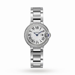 Cartier Ballon Bleu De Cartier details 28mm Quartz Movement Steel Diamonds W4BB0015