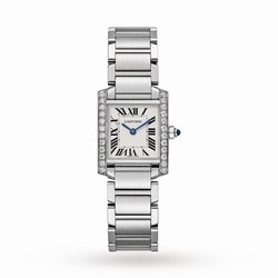Cartier Tank Francaise details Small Model Quartz Movement Steel Diamonds W4TA0008