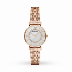 Emporio Armani T-Bar Rose Gold Tone Bracelet Ladies details AR1909