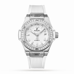 Hublot Big Bang One Click Steel White Diamonds 33mm details 485.SE.2010.RW.1204