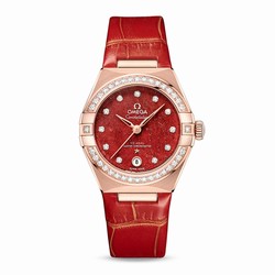 Omega Constellation Co-Axial Master Chronometer 29mm Ladies details Red O13158292099005