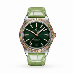 Breitling Chronomat Automatic 36 South Sea Green Leather Strap Ladies details U10380611L1P1