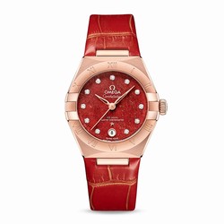 Omega Constellation Co-Axial Master Chronometer 29mm Ladies details Red O13153292099003